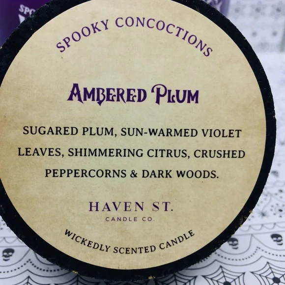 Halloween Mermaid Tears 2 Wick Candle Ambered Plum Spooky Concoctions - Picture 6 of 9